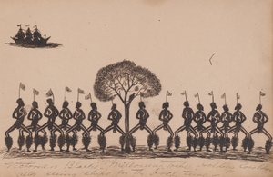Kwatkwat - Corroboree après avoir vu des navires pour la première fois - Tommy McRae
